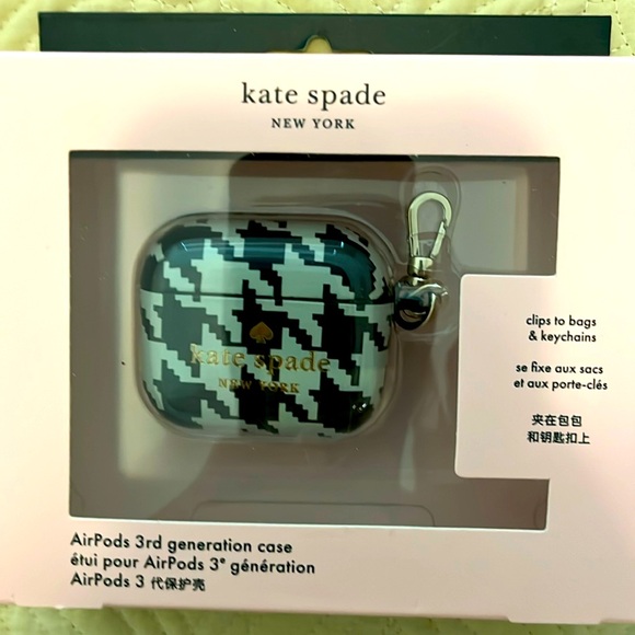 kate spade Accessories - Kate Spade Protective Case for AirPods (3rd Gen) - Black/White Pattern